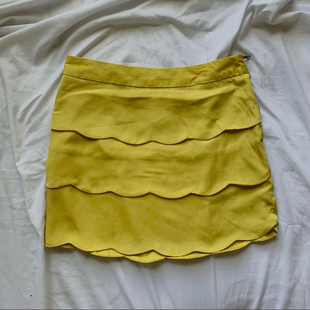 Yellow Scallop Skirt